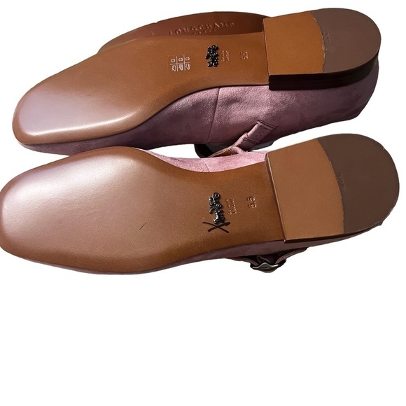 COACH Dusty Rose Flower Stud Suede Leather Mary Jane Flats Size 5.5 NWOB - Picture 12 of 13